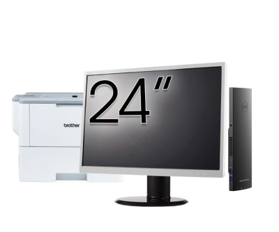 Pachet Calculator Second Hand DELL OptiPlex 3090 Mini UFF, Intel Core i5-1145G7 2.60 - 4.40GHz, 8GB DDR4, 256GB SSD, Intel Iris Xe Graphics + Monitor foto