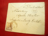 Plic circulat cu 20 haller -Jubileu Fr.Josef 1906 hartie cretata , stampila rotu