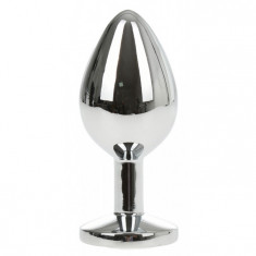 Dop Anal Metallic Buttplug Medium Argintiu/Transparent Passion Labs foto