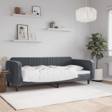 Cumpara ieftin Gossi cadru de pat, gri inchis, 90x190 cm, catifea