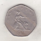 Bnk mnd Marea Britanie Anglia 50 pence 1981, Europa