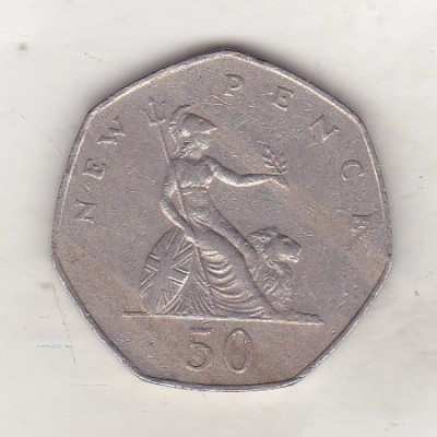 bnk mnd Marea Britanie Anglia 50 pence 1981 foto