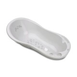 Cadita bebe cu dop de scurgere si baza antialunecare, Lorelli Little Stars, 100 x 51 x 31 cm, Grey