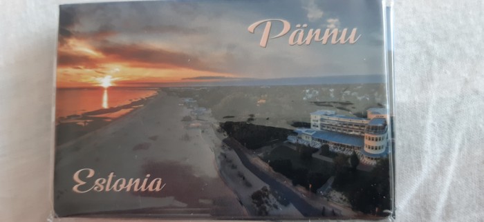 XG Magnet frigider - tematica turistica - Estonia - Parnu apus