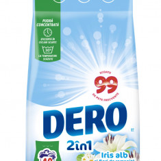 Detergent de rufe pudra Dero 2in1 Iris Alb, 3kg, 40 spalari