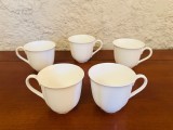 5 CESTI DIN PORTELAN VILLEROY BOCH- BONE CHINA- COLECTIA ARCO WEISS