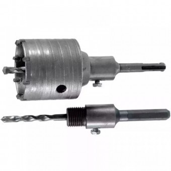 Dedra Carota tip carbura cu adaptor SDS Plus si tija Hex, 80x55mm - 5902628150622 foto