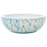Cumpara ieftin Lavoar de blat, alb si albastru, rotund, &Phi;41x14 cm, ceramica