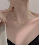 Cumpara ieftin Colier Din Argint Inima Placat Aur ARG390C, Argintboutique