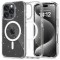Husa MagSafe pentru Apple iPhone 16 Pro Max, Tech-Protect, Flexair Hybrid Glitter, Transparenta