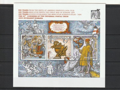 ROMANIA 2004 LP 1659 EVENIMENTE EUROPA 2004 BLOC MNH NESTAMPILAT foto