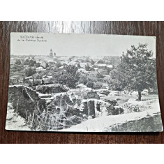 Carte Postala Suceava vazuta de la Cetatea Sucevei, perioada comunista, necirculata