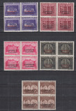 ROMANIA 1941 LP 143 I FUNDATIA CAROL I SUPRATIPAR CERNAUTI BLOCURI 4 TIMBRE MNH, Nestampilat