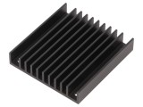 Radiator extrudat cu aripioare Wakefield Thermal TO218, TO220, negru, 61mm