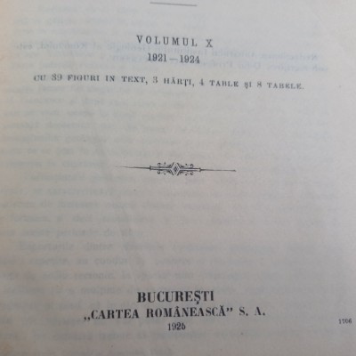 ANUARUL INSTITUTULUI GEOLOGIC AL ROM&amp;Acirc;NIEI VOL.X-1925 R4. foto