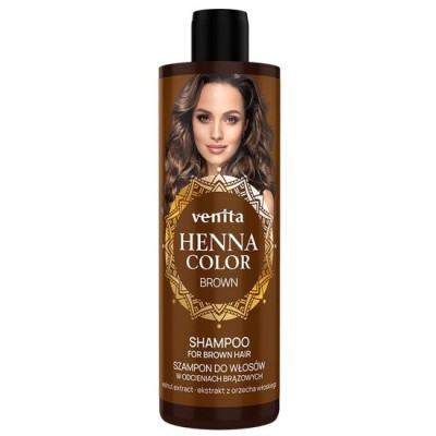 Sampon Henna Color Brown, pentru par in nuante de maro, Venita 300ml foto