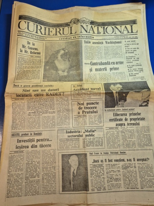 ziarul curierul national 27 ianuarie 1993 - adrian paunescu