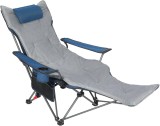 Sezlong pliant RedCamp, 4 moduri de inclinare, pentru plaja sau gradina, gri, capacitate 150kg - CN