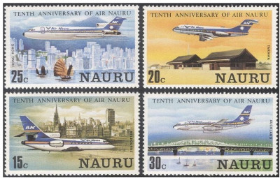 Nauru, aviatie, avioane, 1980, MNH foto