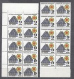 Czechoslovakia 1971 Definitives Buildings 9Kc x 20 in blocks MNH S.620