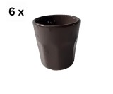 Set 6 pahare din ceramica, 70 ml, Cesiro, Maro