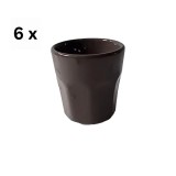 Set 6 pahare din ceramica, 70 ml, Cesiro, Maro