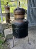 Cazan de distilare tuica 70 litri din cupru, tabla groasa, confectionat Ciurea Iasi