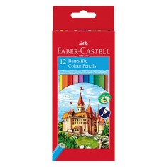 Creioane Colorate Faber-Castell Eco, 12 Buc/Set, Culori Asortate, Creion de Colorat, Creioane Colorate Faber-Castell, Creioane de Colorat pentru Copii foto