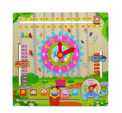 Joc interactiv calendar educativ din lemn HM-006 28624