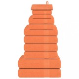 vidaXL Set prosoape 12 buc Portocaliu 360 g/m&sup2; 100% bumbac