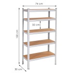 Raft cadru metalic modular pentru depozitare, 5 polite, 205x120x45cm, sarcina 1000kg Household NewTrend