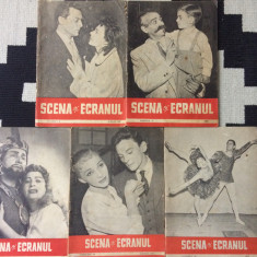 Scena si ecranul 5 reviste 1957 R.P.R. film teatru arta teatrala cinematografie