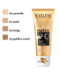 Fond de ten, Eveline Cosmetics, Super Match Full HD, nuanta 60 Pastelle foto