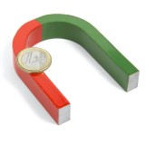 Magnet AlNiCo potcoava medie 80 x 60&nbsp;mm, rosu-verde