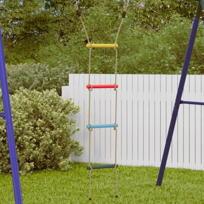 Gossi scara din funie pentru copii cu 4 trepte, multicolor foto