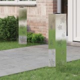 vidaXL Lumină LED Solară pentru Alei 2 pcs Oţel inoxidabil 879748