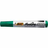 Marker Permanent BIC 2000, Varf Rotund de 1.7 mm, Cerneala Verde pe Baza de Alcool, Markere Permanente cu Varf Rotund, Marker Permanent Verde, Marker