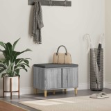 vidaXL Bancă pentru hol cu pernă cu ușă Gri Sonoma 60 x 38 x 46 cm 891525
