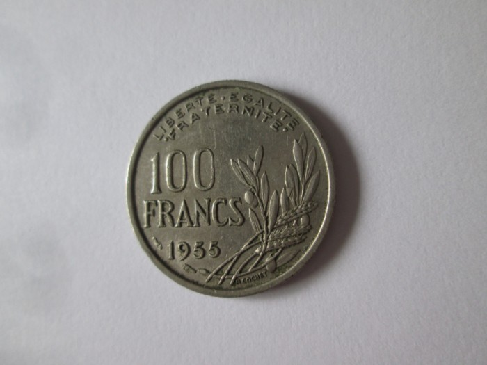 Franta 100 Francs 1955 in stare foarte buna