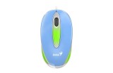 MOUSE Genius, &quot;DX-Mini&quot;, PC sau NB, cu fir, USB, optic, 1000 dpi, butoane/scroll 3/1, LED, albastru, &quot;31010025406&quot; (timbru verde 0.18 lei)
