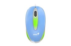 MOUSE Genius, &amp;quot;DX-Mini&amp;quot;, PC sau NB, cu fir, USB, optic, 1000 dpi, butoane/scroll 3/1, LED, albastru, &amp;quot;31010025406&amp;quot; (timbru verde 0.18 lei) foto