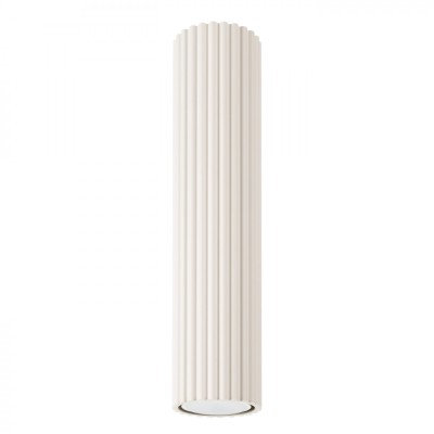 Lampă De Tavan Karbon Bej Din Aluminiu, 1 Bec Tub Minimalist De Interior. foto