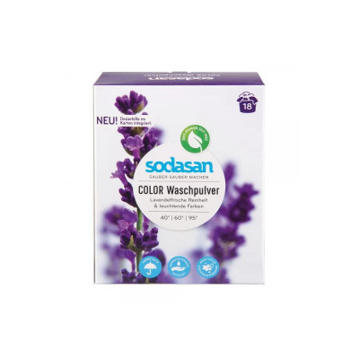 Detergent praf bio de rufe colorate cu lavanda 1,010 kg Sodasan foto