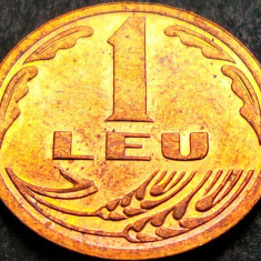 Moneda 1 LEU - ROMANIA, anul 1992 *cod 934 B = UNC