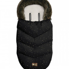 Sac de iarna Kikkaboo pentru carucior 95x45 cm Luxury Fur Confetti Black
