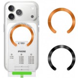 Sticker Metalic Tech-Protect MMP-210, Set 2 bucati, Negru Portocaliu