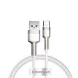 Baseus - Data Cable Cafule Series Metal (CAKF000102) - USB to Type-C Fast Charging, 66W, 6A, 1m - White