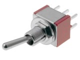 Comutator basculant DP3T ON-OFF-(ON) 5A/125VAC, alamă - IC SWITCHES