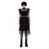 Costum gotic pentru bal KidMania&reg;, Wednesday pentru fete 12-14 ani 152-163 cm