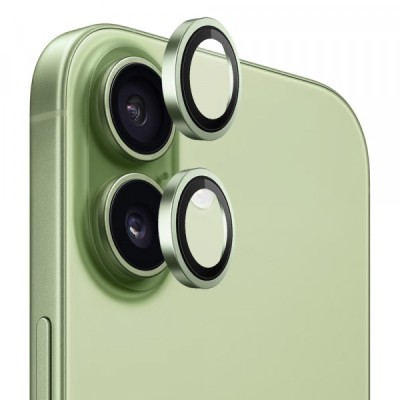 Folie de protectie Camera Spate Blueo Metal Frame pentru Apple iPhone 17, Sticla Securizata, Verde foto